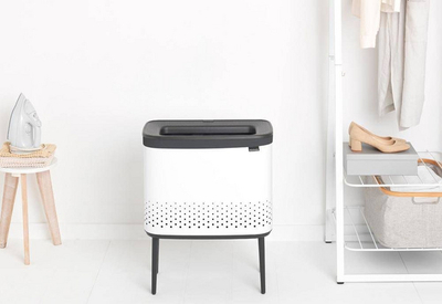 Shportë rrobash Brabantia, 60L, e bardhë