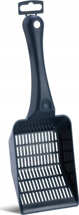 Lopat rëre për mace Barry King Litter Scoop, për rërë të imët, 27x9x3.5cm, gri grafit