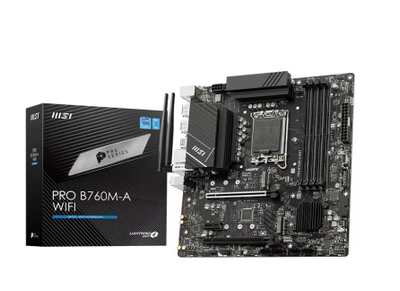 Матична плоча MSI PRO B760M-A WIFI, LGA1700, DDR5, mATX