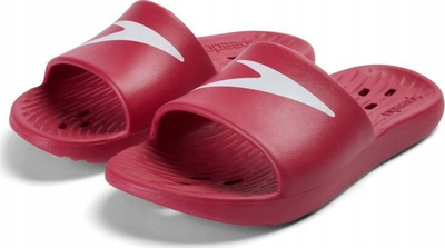 Shapka pishine Speedo Slide për goca, material i lehtë, thahen shpejt, të kuqe