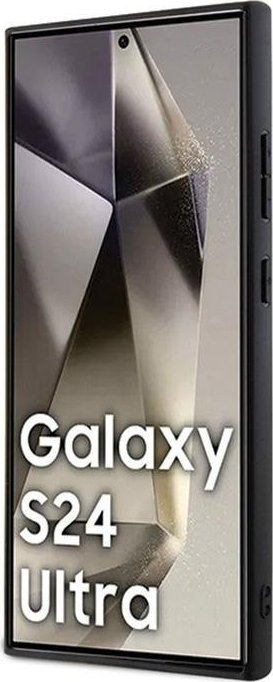 Kllëf telefoni BMW Leather Textured Circle, Galaxy S24 Ultra, hardcase, i zi