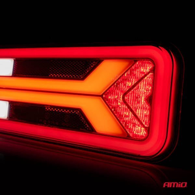 Dritë e pasme AMiO 03576, LED, 10-30V, IP67, me bulona montimi