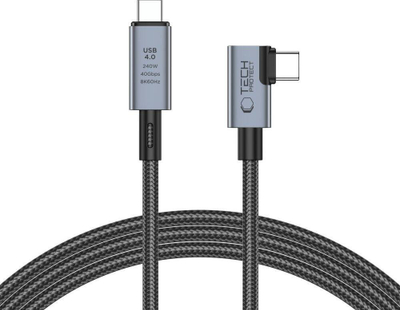 Kabllo USB Type C Tech-Protect UltraBoost Max L, USB 4.0, 240W PD, 150cm, gri