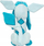 Lodër pellushi Pokémon Glaceon, 8\", origjinale, blu