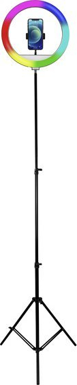 Ring llampë Powerton WPRL2RGB, 13\", LED RGB, me tripod