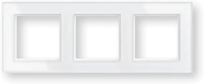 Kornizë xhami për mur Homematic IP Glass Frame 3-gang, madhësi 55, 3 vende, e bardhë