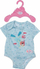Rrobë trup BABY Born Bodysuit, për kukulla 43 cm, me varëse, blu e çelët