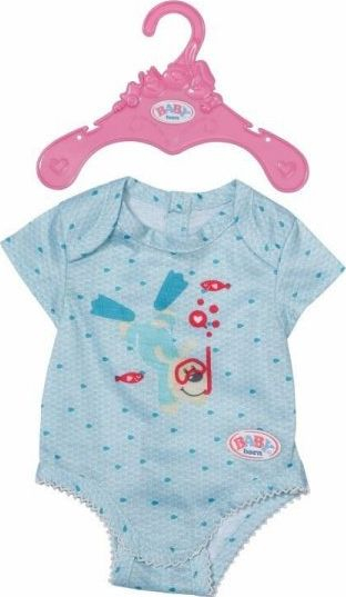 Rrobë trup BABY Born Bodysuit, për kukulla 43 cm, me varëse, blu e çelët