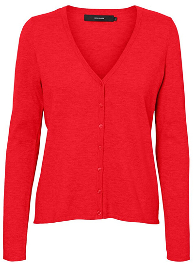 Xhemper Vero Moda VMHAPPY BASIC LS, i kuq XS