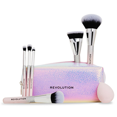 Комплет четка + сунѓер за шминка Revolution Glam Up
