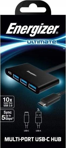 HUB USB C Energizer AC2BEULCMM, 3 porta USB A, 5 Gbps, i zi