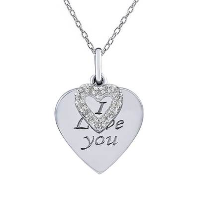 Qafore për goca Silvego "I love you" ZT131008NW, e argjendtë