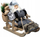 Figurë dekor Santa Claus në slitë, 30 cm, gri