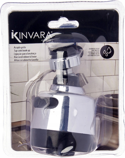 Rubinet multifunksional Hook Up Large, për lavaman kuzhine dhe banjo, inox, argjendtë