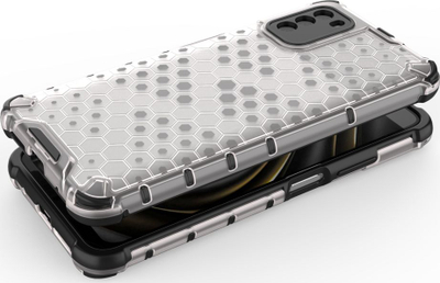 Kuti mbrojtëse Hurtel Honeycomb për Xiaomi Poco M3 Redmi 9T, xhel TPU, transparente
