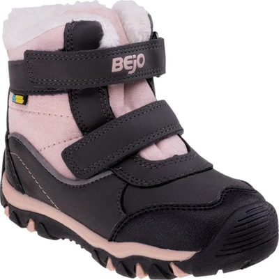 Зимски чизми за девојчиња Bejo Baisy Mid WP Jr, водоотпорни, затворање со Велкро лента, розево сиви