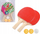Set raketash pingpongu Zeataw Trifox, 2 raketa, 3 topa, e kuqe
