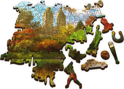 Puzzle druri Trefl Wood Craft Central Park, 500 copa, për të rritur, shumëngjyrësh