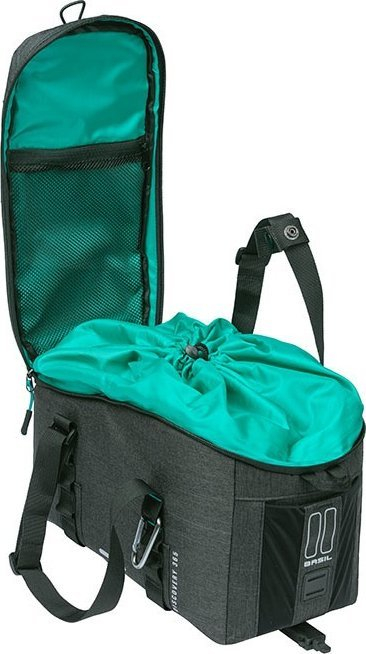 Çantë bagazhi biçiklete Basil Discovery 365D, 9L, sistem MIK, gri e errët