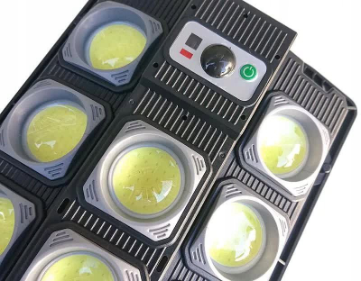 Dritë diellore rrugore W7100B-5, 14COB, me sensor lëvizjeje, e zezë