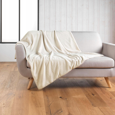 Batanije Douceur d'intérieur Soft Warm, fleece boucle, 125x150 cm, ngjyrë krem