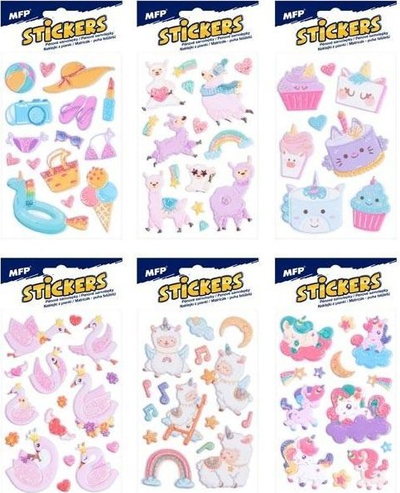 Ngjitëse shkumë MFP Foam Stickers 6122, 16x8 cm, shumëngjyrëshe