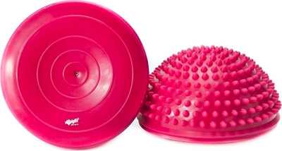 Top sensorial Allright, gjysmë-top me vula, set 2 copë, 16 cm, rozë