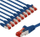 Kabllo rrjeti Goobay Patch Cable CAT 6, S/FTP, 2m, set 10 copë, blu