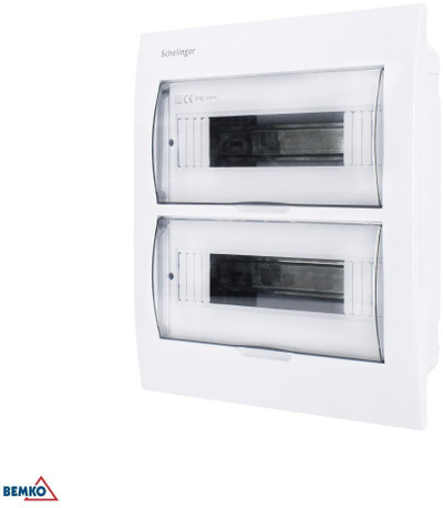 Kuti shpërndarëse e fshehtë Bemko Schelinger, 3x12 module, IP40, e bardhë