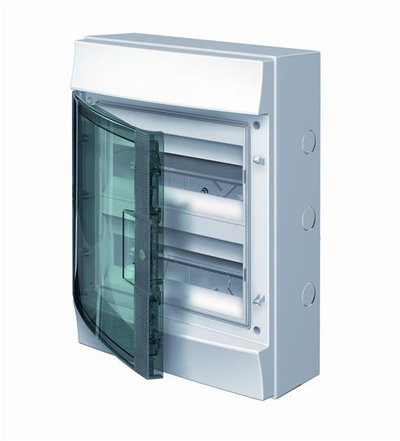 Kasë elektrike ABB Mistral65, IP65, 24 module, 2 rreshta, ngjyrë gri