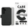 Kapak telefoni CARE by PanzerGlass Tango Two‑in‑One për Samsung Galaxy S25, me portofol, rri mirë me karikim wireless QI, i zi