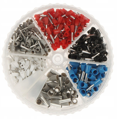 Set terminalësh ferrule 0.5-4mm², 430 copë, shumëngjyrësh