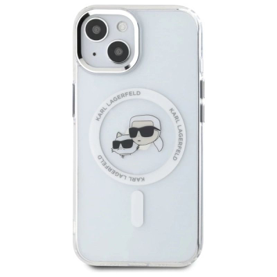 Mbulesë telefoni Karl Lagerfeld IML K&CH Heads, MagSafe, për iPhone 15, transparente