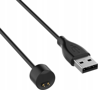 Kabllo karikimi Economy për Xiaomi Mi Smart Band 5 6 7 NFC, USB, me magnet, e zezë