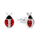 Vathë për femra Brilio Silver Ladybugs EA951W, të kuq/argjendtë