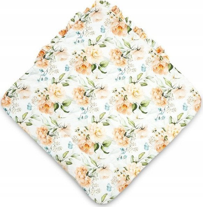 Mbështjellës bebe PEONY Baby Nest Cone, 75x75 cm, pambuk, me volan
