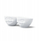 Set tasa porcelani TASSEN Medium Bowl No 4 me fytyra që qeshin e shkelin syrin, 2 copë, të bardha