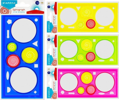Shabllon vizatimi Starpak Circular Drawing Template PBH48, rregjë 20cm, ngjyra të ndryshme