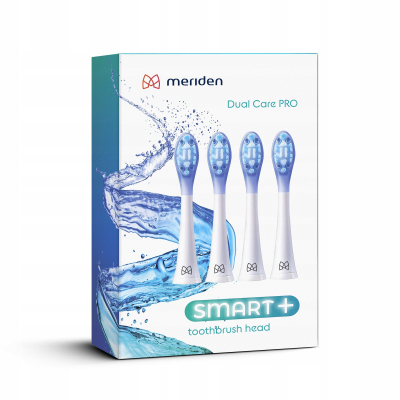 Глави за електрична четка MERIDEN Sonic+ Smart+ DUAL CARE, 2 парчиња, бела