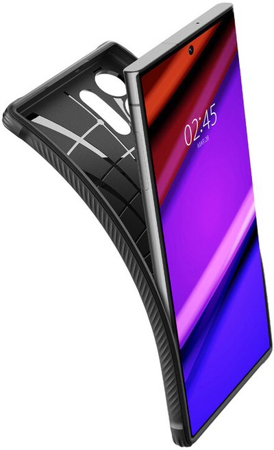 Mbrojtëse Spigen Rugged Armor për Samsung Galaxy S23 Ultra, e zezë