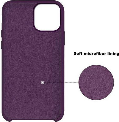 Kapak silikoni për Samsung Galaxy S21 Ultra, me mikrofibër, vjollcë e errët