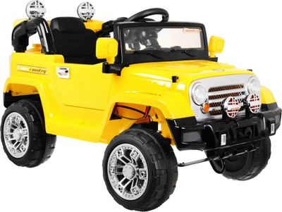Makina elektrike off-road për fëmijë Ramiz JJ, 2 ulëse, me telekomandë, e verdhë