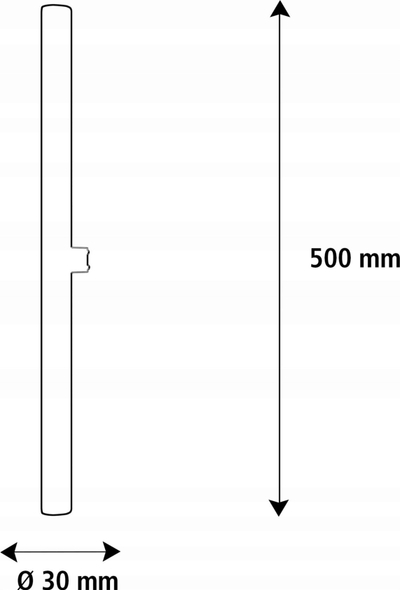 Llambë LED SEGULA S14d, 6.2W, 2700K, transparente 50cm