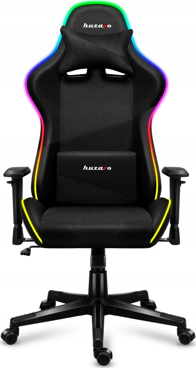 Karrige gaming Huzaro Force 6.3 RGB Mesh, deri 130 kg, me drita RGB, e zezë
