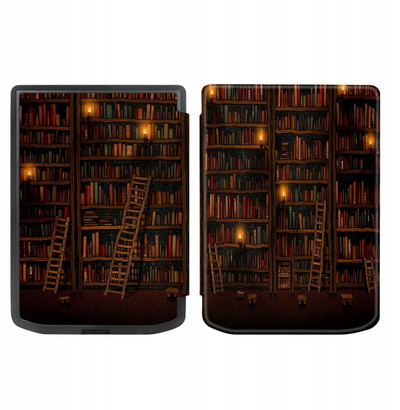 Kopertinë TPU për PocketBook Verse Pro 629 634, me magnet, me Sleep Wake, Library Girl