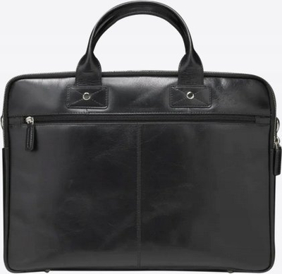 Çantë laptopi Dbramante Kronborg 16", lëkurë natyrale, me rrip shpatulle, e zezë