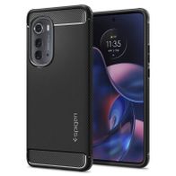 Mbështjellëse për Motorola Edge 2022 Spigen Rugged Armor, e zezë