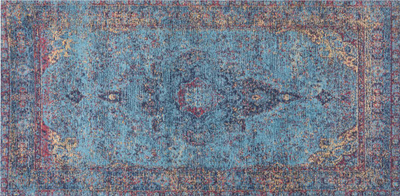 Tapet KANSU Cotton Area Rug, 80 x 150 cm, pambuk poliestër, blu