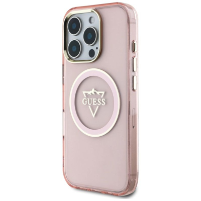 Mbulesë telefoni Guess MagSafe për iPhone 16 Pro Max, TPU polikarbonat, rozë