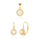 Set aksesorësh JVD SVLS0121SJ6GO00 Varëse + Vathë, artë